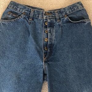 Vintage Chic Exposed Button Fly Jeans